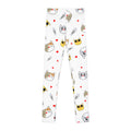 Kids Cat Print Leggings — Cute Cat Faces & Hearts All-Over Print